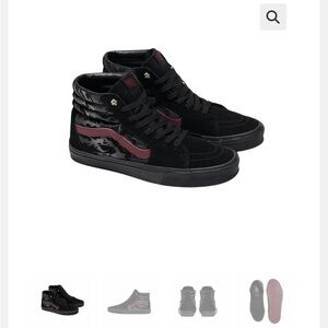 New in box Vans Black and Burgundy High-Tops